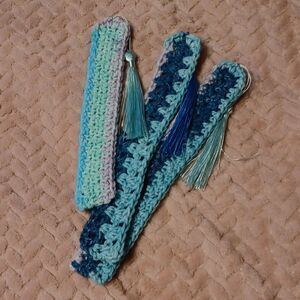 Hand Crafted Crochet Bookmarks, Set of 3
